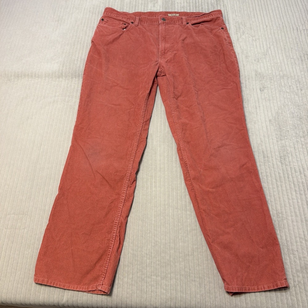Polo Ralph Lauren Mens Red Pink Corduroy Pants 38 X 30 Cotton